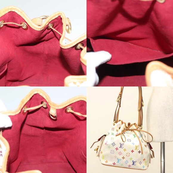 LOUIS VUITTON Monogram Multicolor Petit Noe Bag White M42229 LV Auth 127305 - Picture 12 of 14